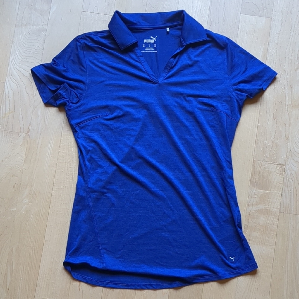 Puma Golf Ladies Cloudspun Free Polo Blue UPF40